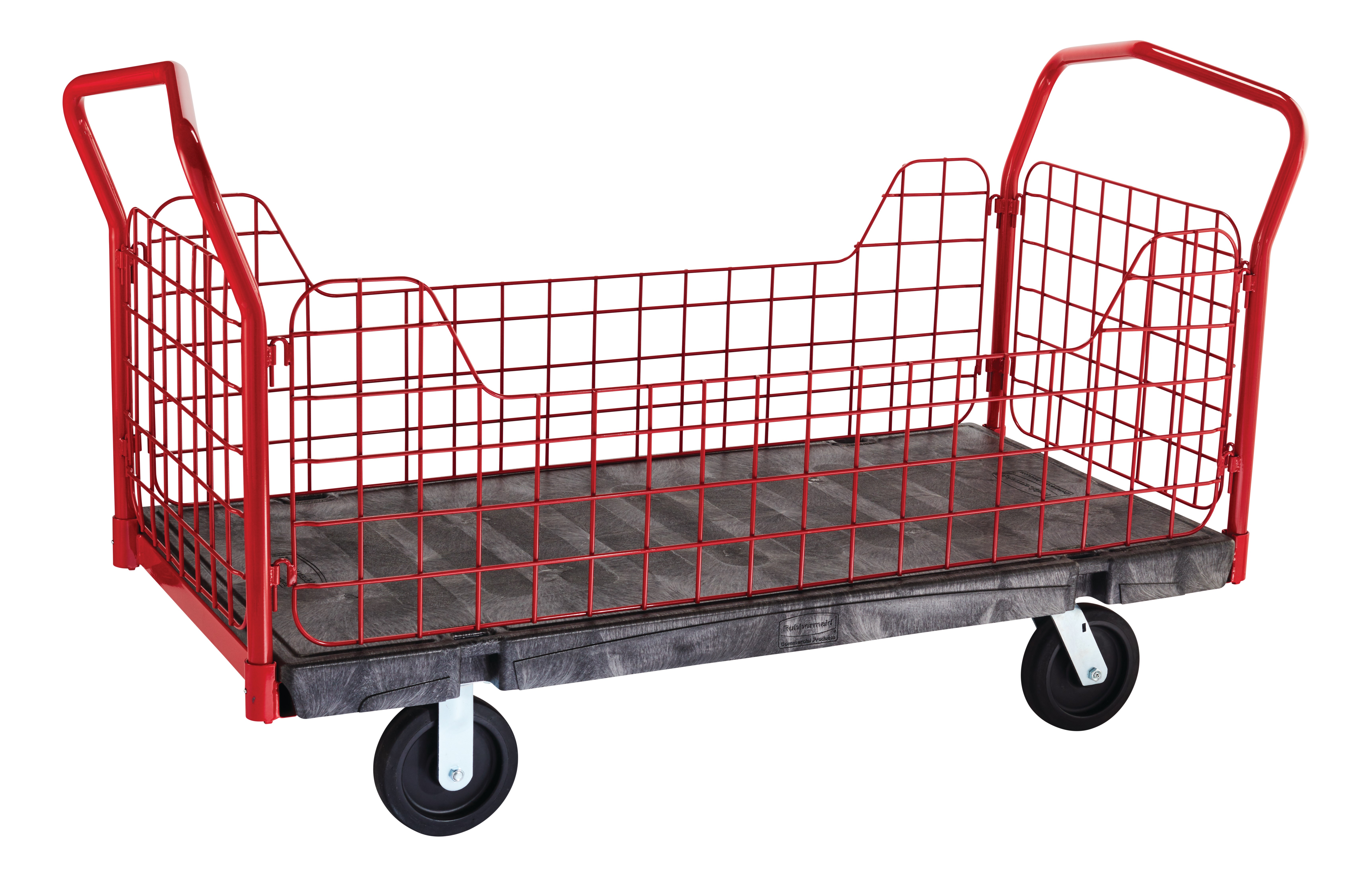 The Rubbermaid Commercial Side Panel Platform 30"X60" with 8"TPR casters, 2000 lb. capacity