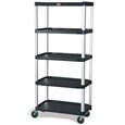Store, organize and transport in style with durable and attractive shelving units.