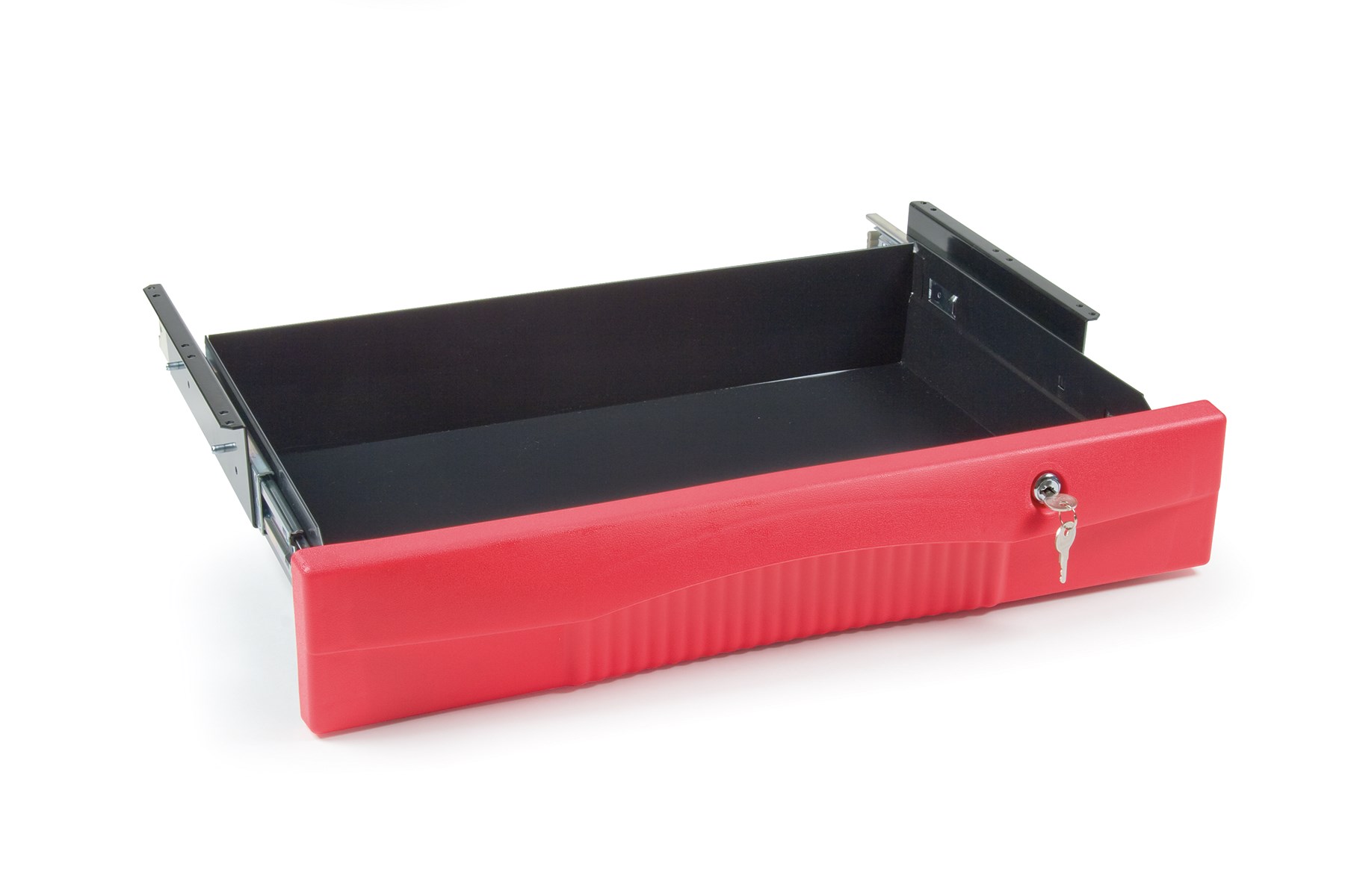 The Extension Drawer can be added under the top shelf of RCP Heavy-Duty Carts for additional storage of small parts and tools.