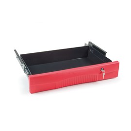 The Extension Drawer can be added under the top shelf of RCP Heavy-Duty Carts for additional storage of small parts and tools.
