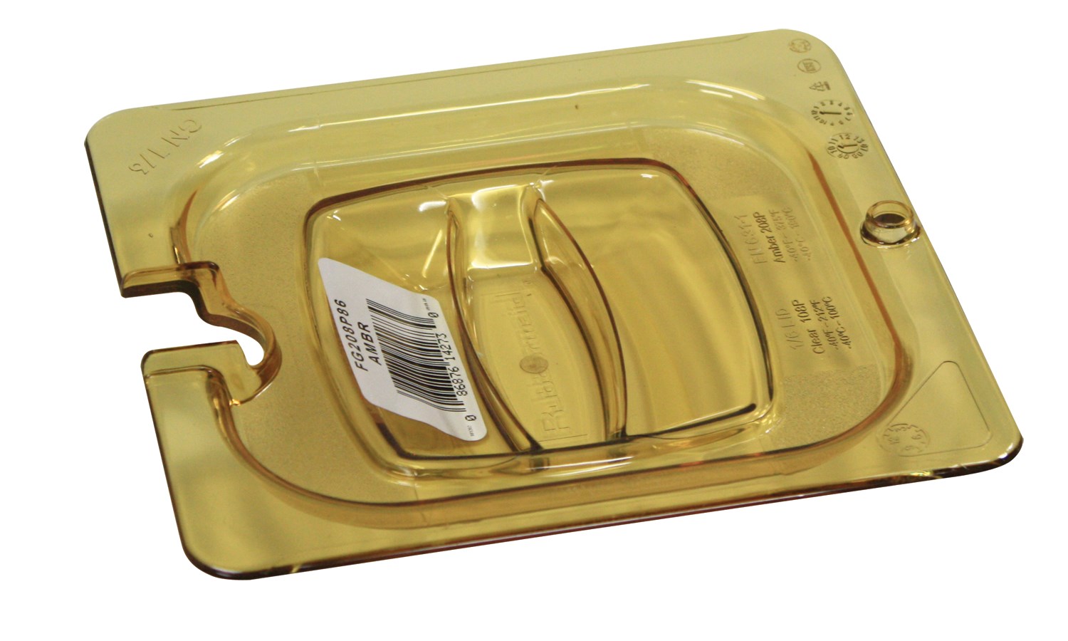 Heavy Duty hot insert pan cover with handle and notch, allowing spoon to be easily available while food remains covered
