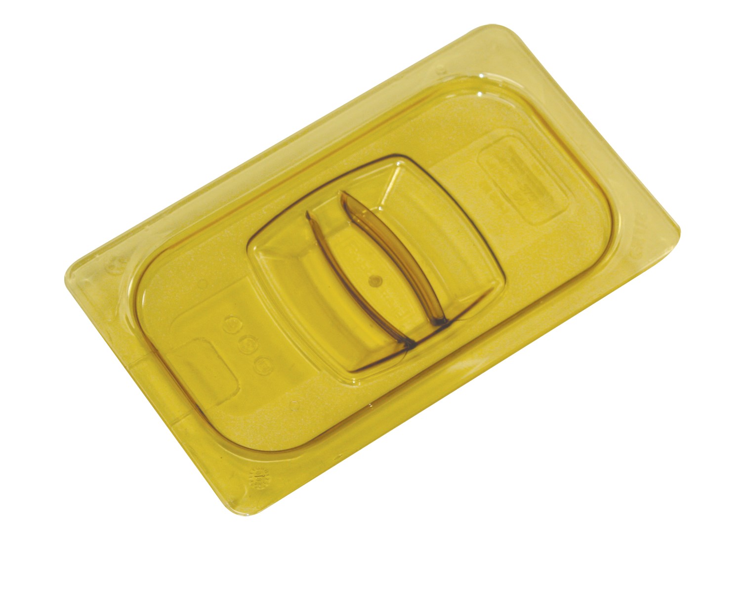 Heavy duty hot insert pan cover with handle and notch, allowing spoon to be easily available while food remains covered