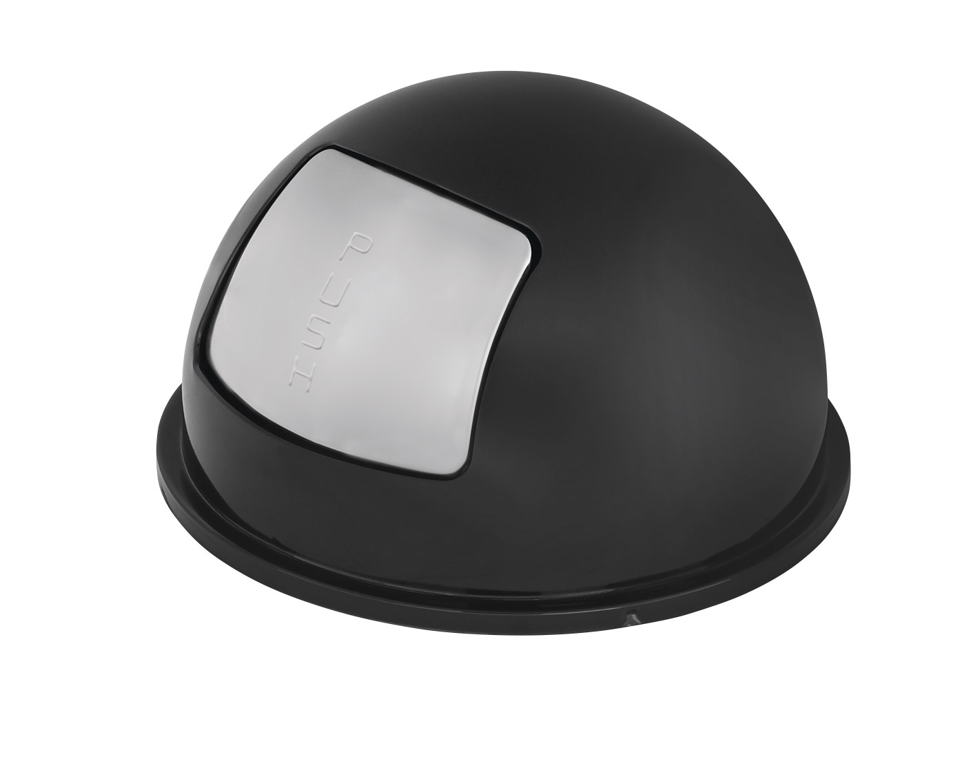 The Rubbermaid Commercial Dome Tops for Steel Wastebaskets are fire-safe and puncture-resistant.