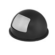 The Rubbermaid Commercial Dome Tops for Steel Wastebaskets are fire-safe and puncture-resistant.