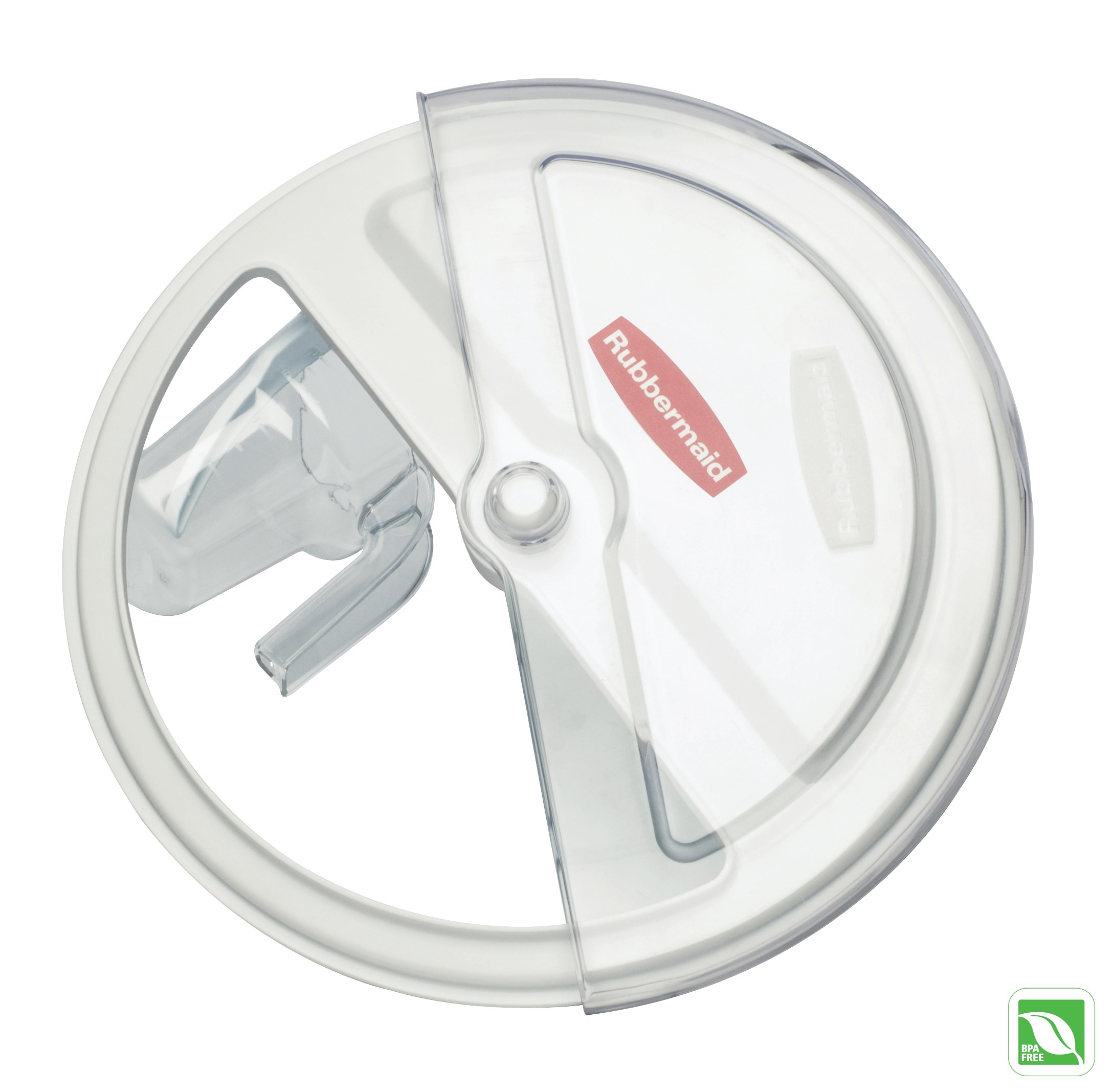 The Rubbermaid Commercial ProSave® sliding Lid and scoop for 20 gallon BRUTE® ingredient container