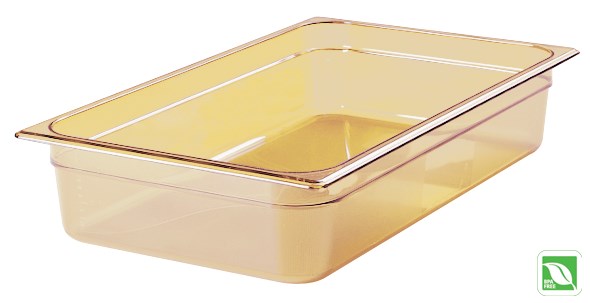 Heavy Duty Hot food pans in industry standard, gastronorm sizes.  Steam table and microwave safe