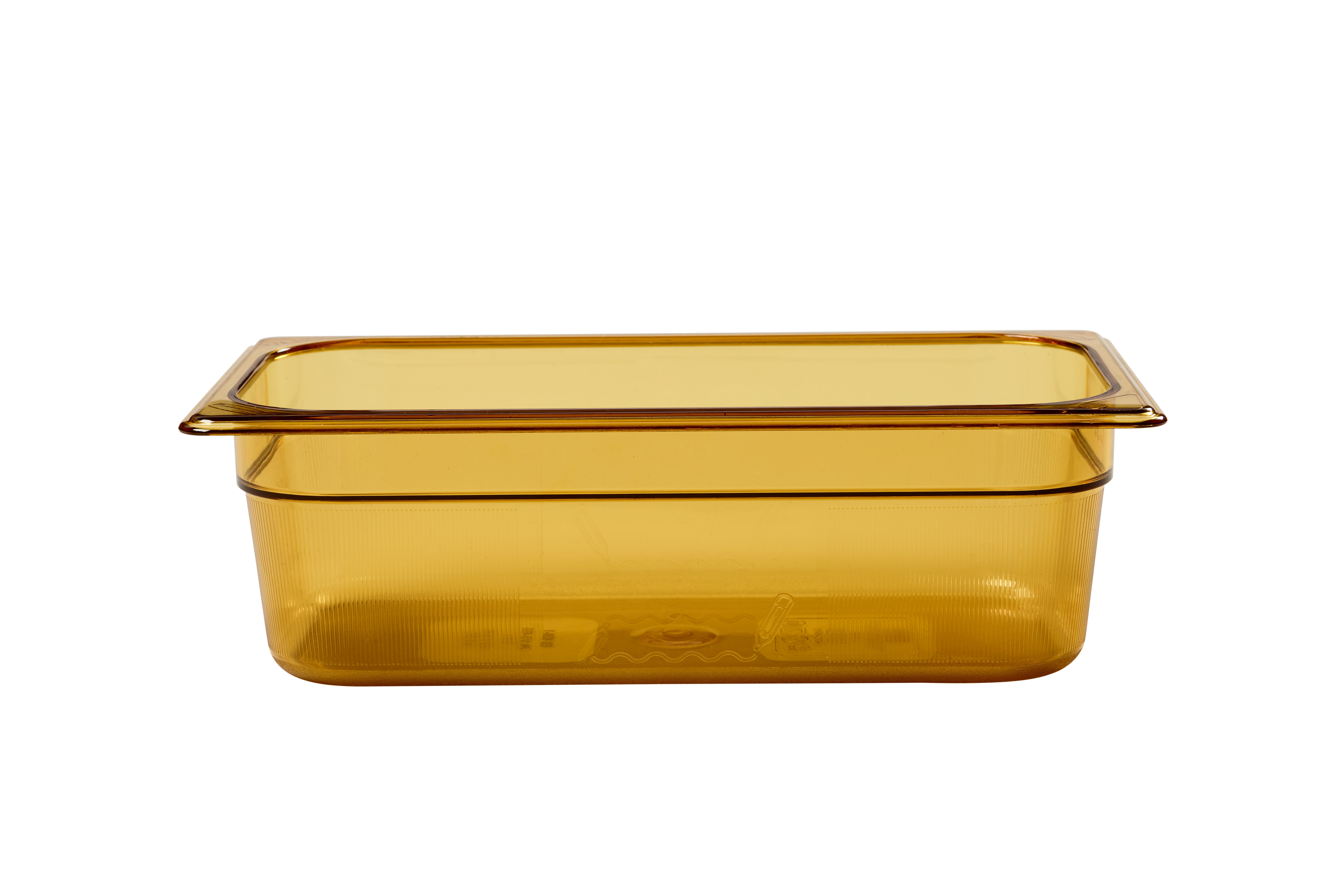 Les bacs ultrarésistants pour aliments chauds sont disponibles dans les tailles Gastronorm standard.  Ils sont adaptés aux tables à vapeur et aux fours à micro-ondes.