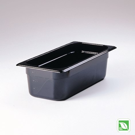 Heavy Duty Hot food pans in industry standard, gastronorm sizes.  Steam table and microwave safe