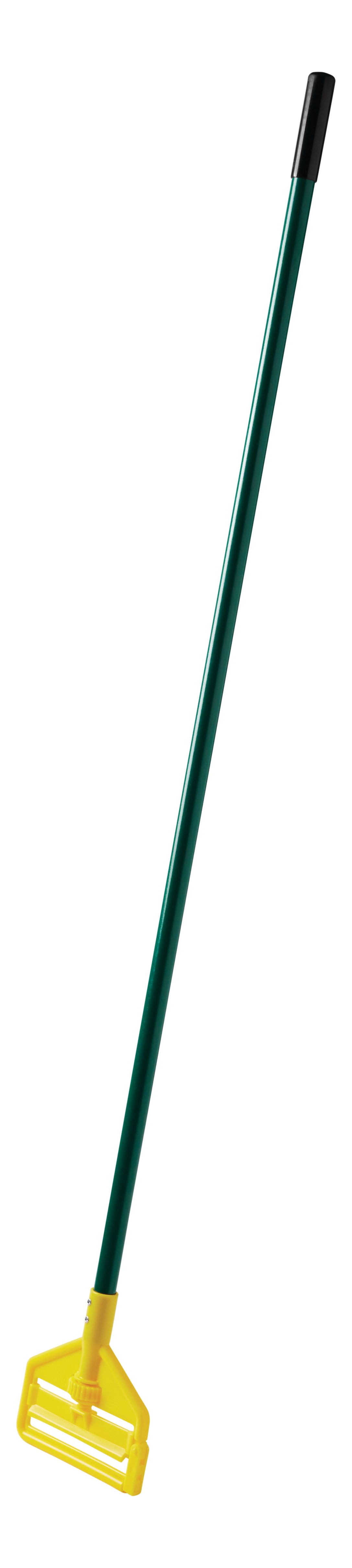 Invader® Side-Gate Mop Handle makes removing and replacing mop heads easy and efficient. Thumbwheel clamps the mop firmly in place; should be used with 1"  headband mops only.