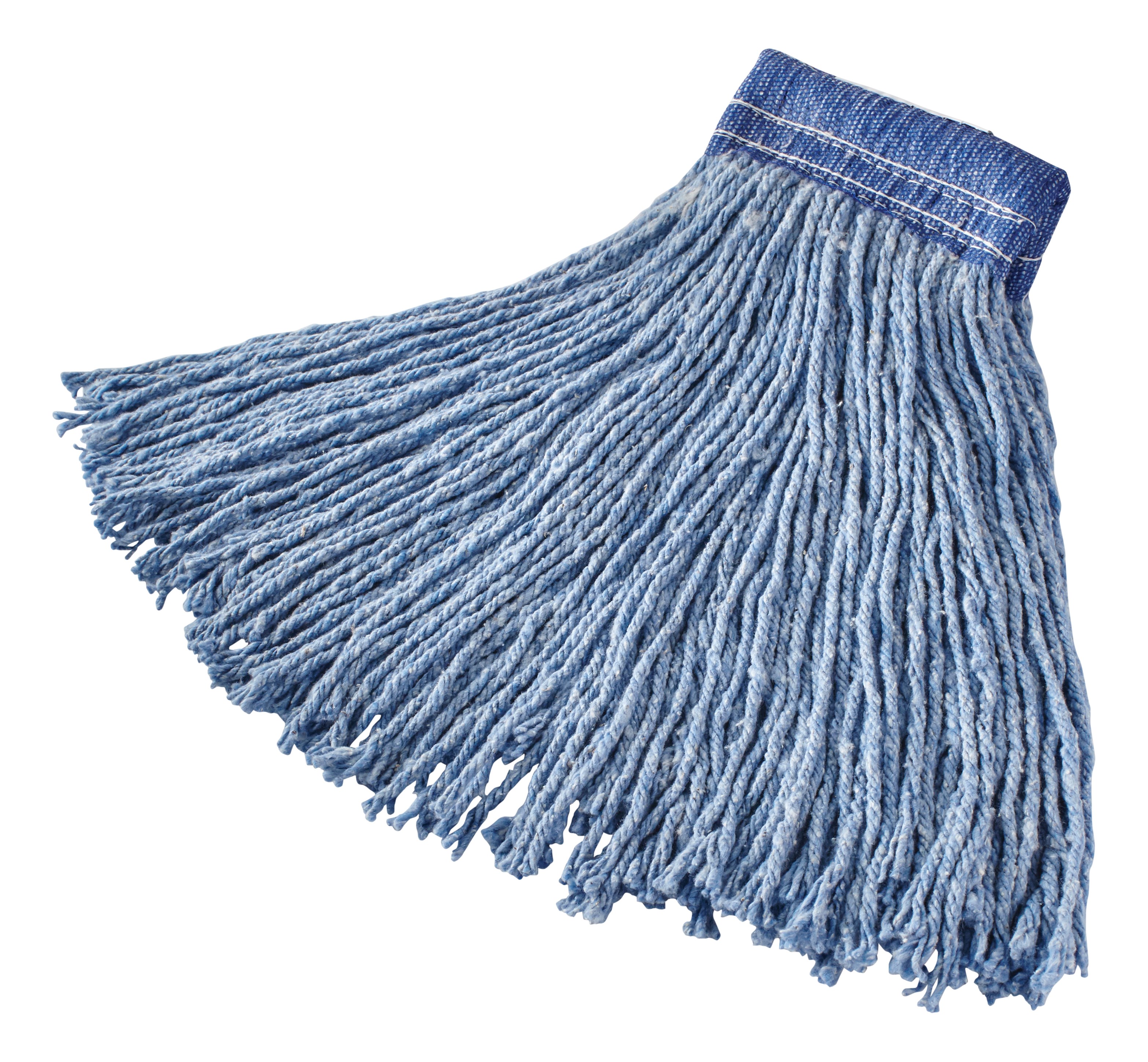The Rubbermaid Commercial Blended Cut End Floor Mop features a bolt-on head for general purpose mopping.