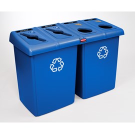 The Four-Stream Glutton® Recycling Station is a high-capacity, all-in-one centralized solution for efficient waste separation.