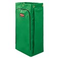 The Rubbermaid Commercial Vinyl Bag for Janitorial Cleaning Carts collects up to 129 l of waste (20% more than traditional cart bags) with zippered front for easy waste removal.