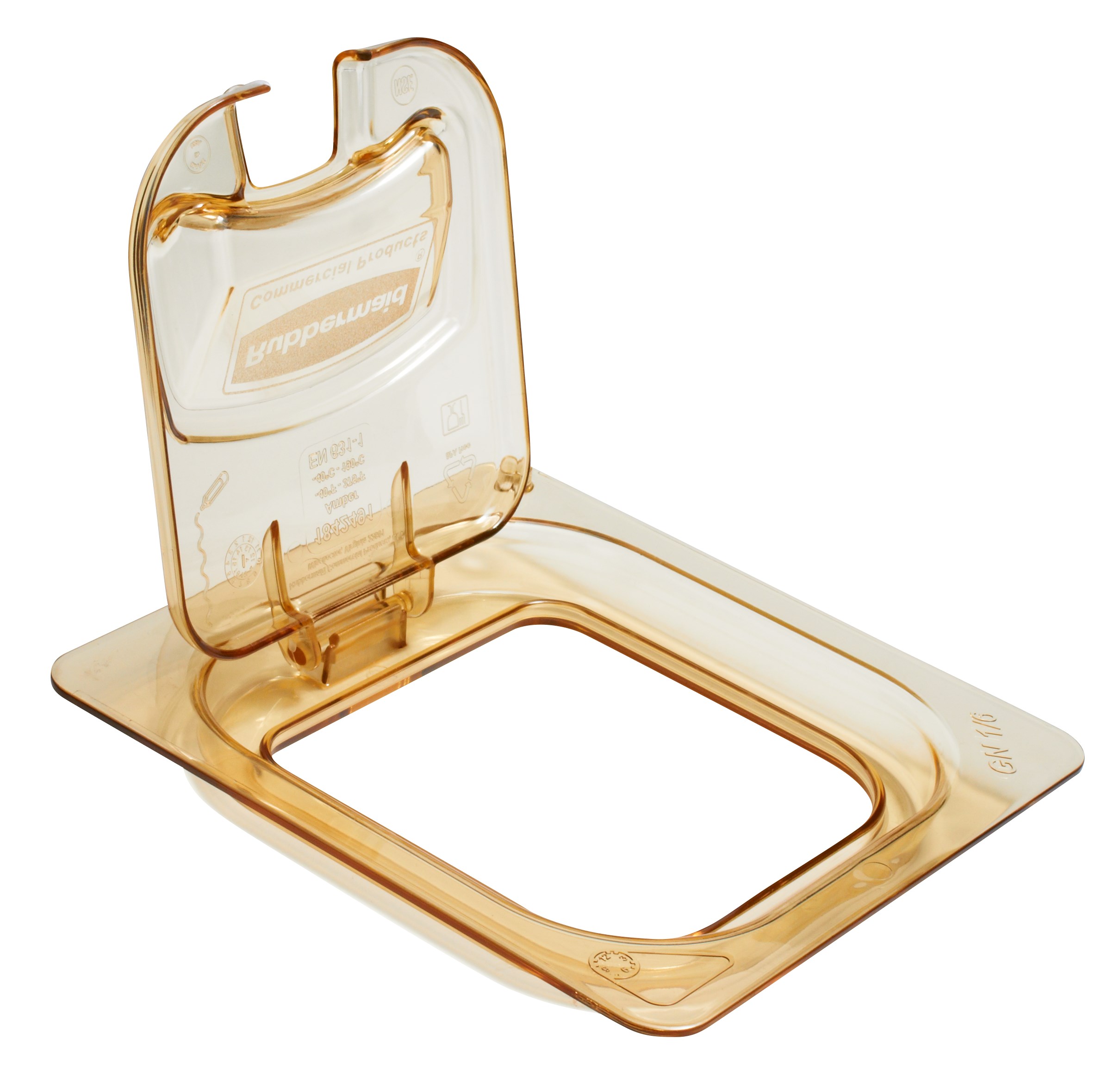 Flip lids allow of easy access to pan contents without having to remove the entire lid.  Available in both notched and solid versions.