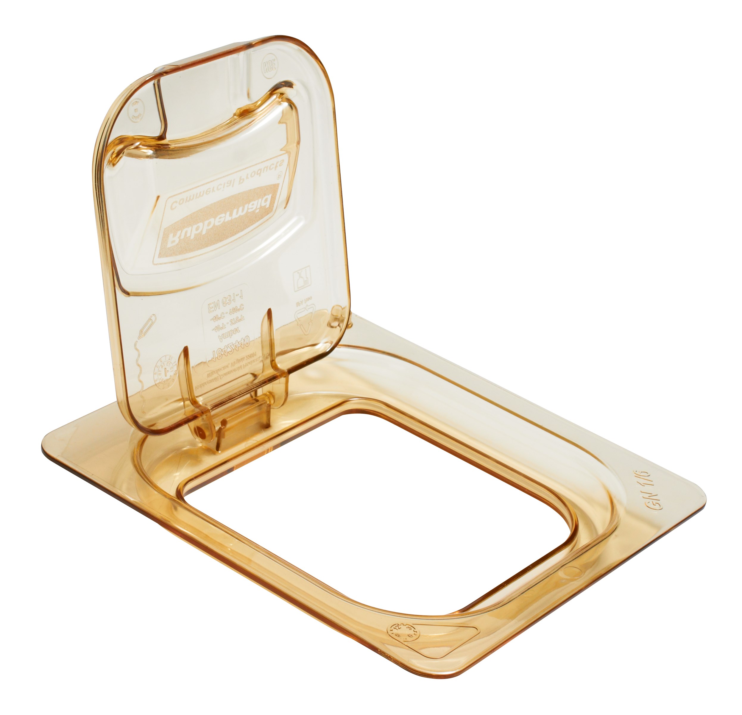 Flip lids allow of easy access to pan contents without having to remove the entire lid.  Available in both notched and solid versions.