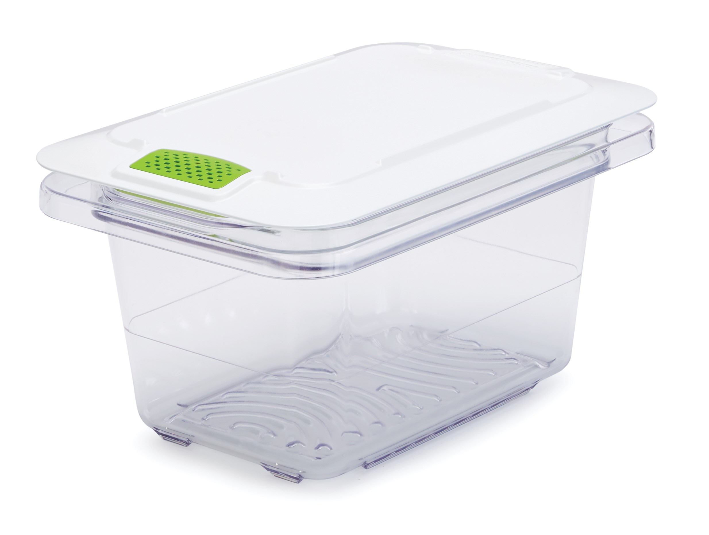 The Rubbermaid Commercial Freshworks™ Produce Saver Keeps Produce Fresher Longer.*