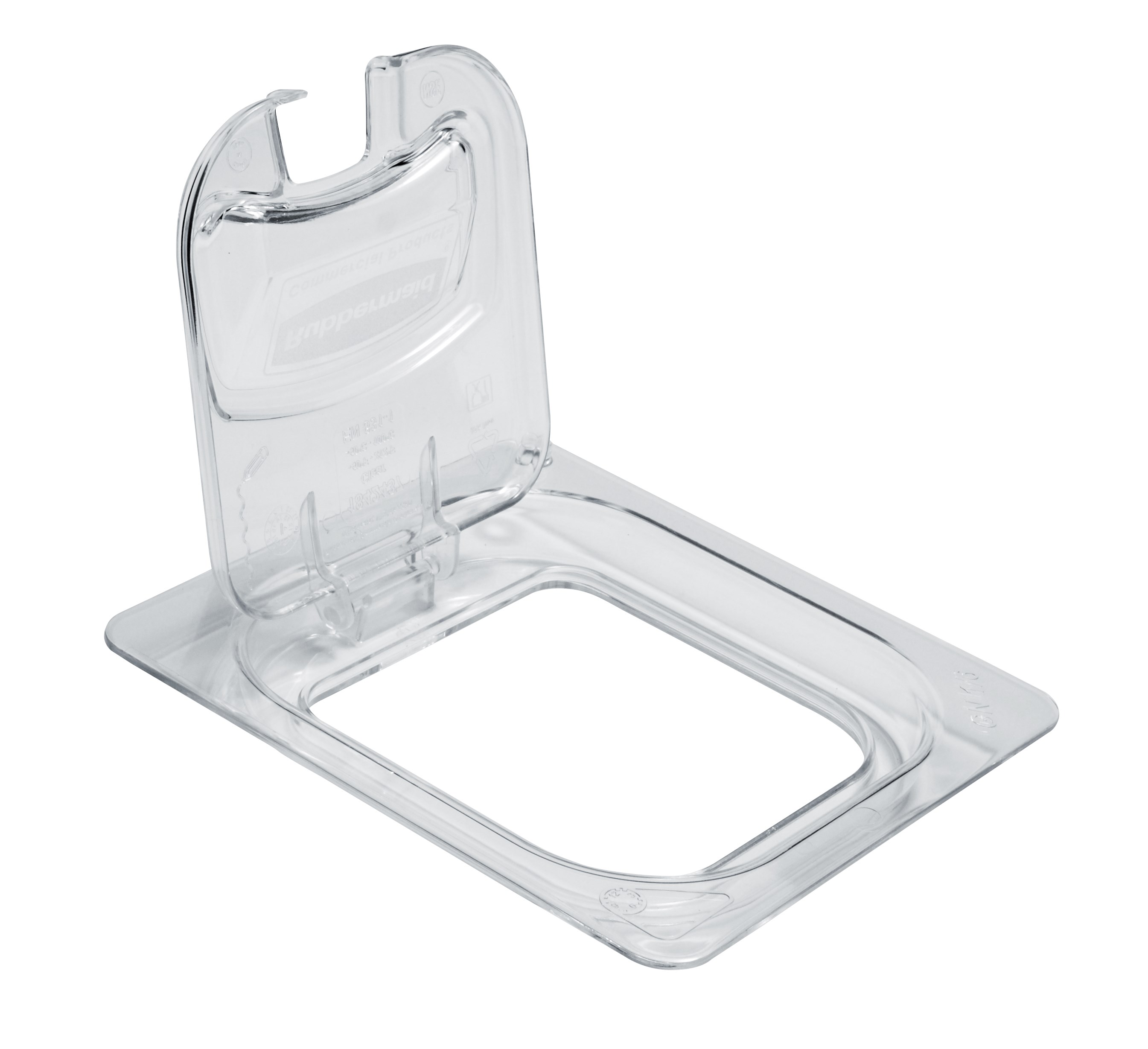 Flip lids allow of easy access to pan contents without having to remove the entire lid.  Available in both notched and solid versions.