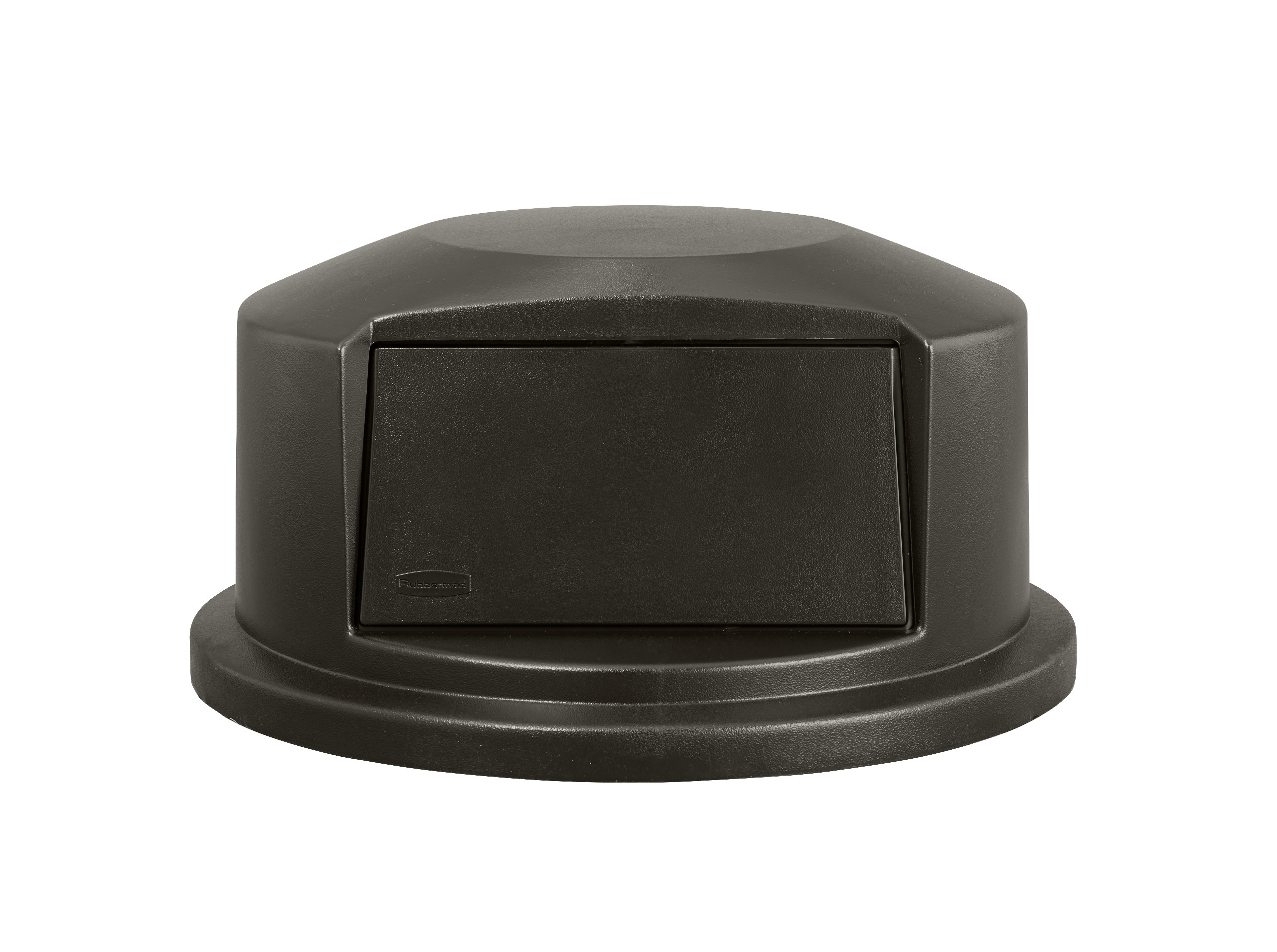 Rubbermaid Commercial Vented BRUTE® Dome Top Lidは、スナップロック式でぴったりフィット。スプリングドアでゴミ捨てが簡単で、虫の侵入も防ぎます。