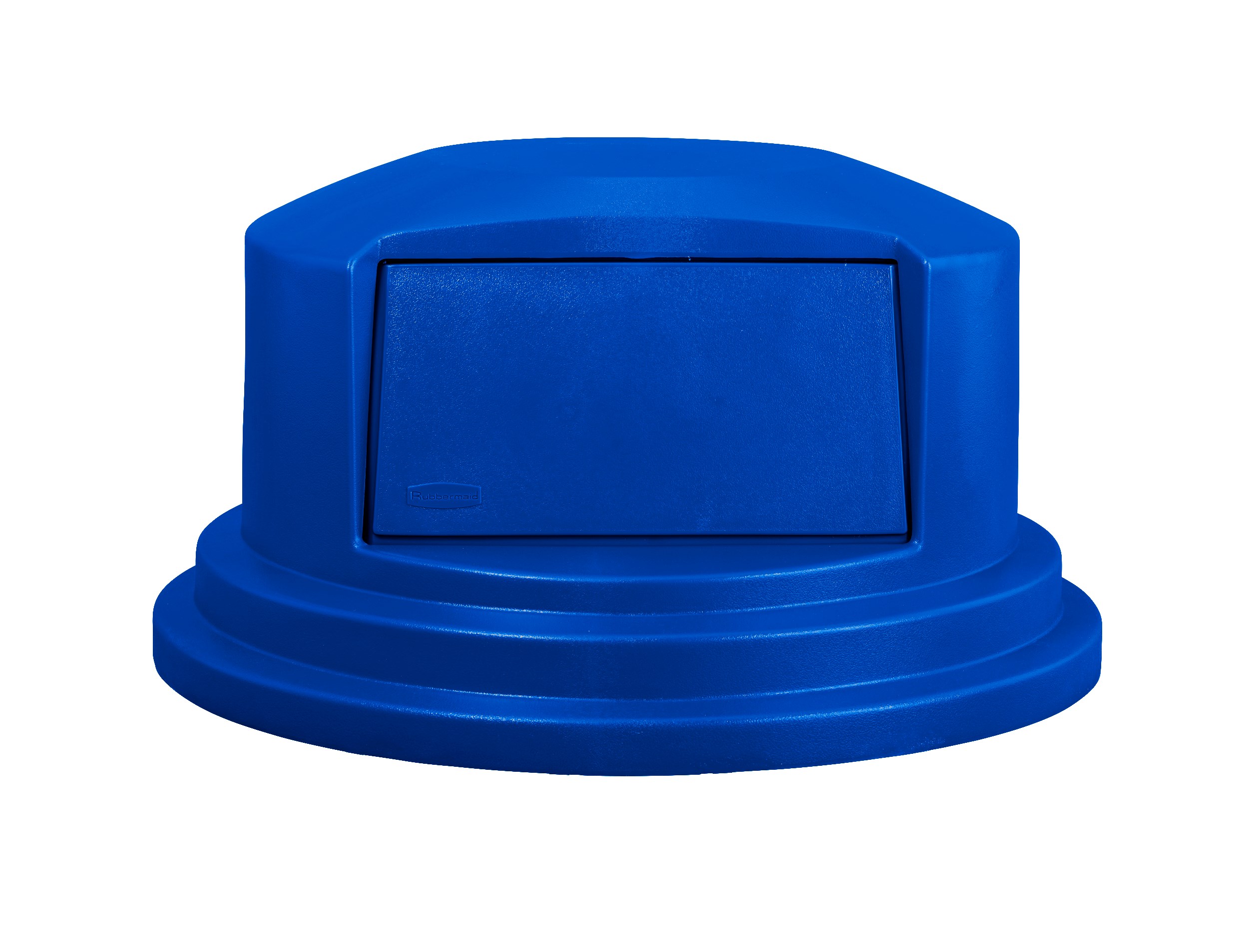 The Rubbermaid Commercial Vented BRUTE® Dome Top Lid is built tough with a snap-lock design for a perfect fit. A spring door makes trash disposal easy and prevents insects from entering the receptacle.