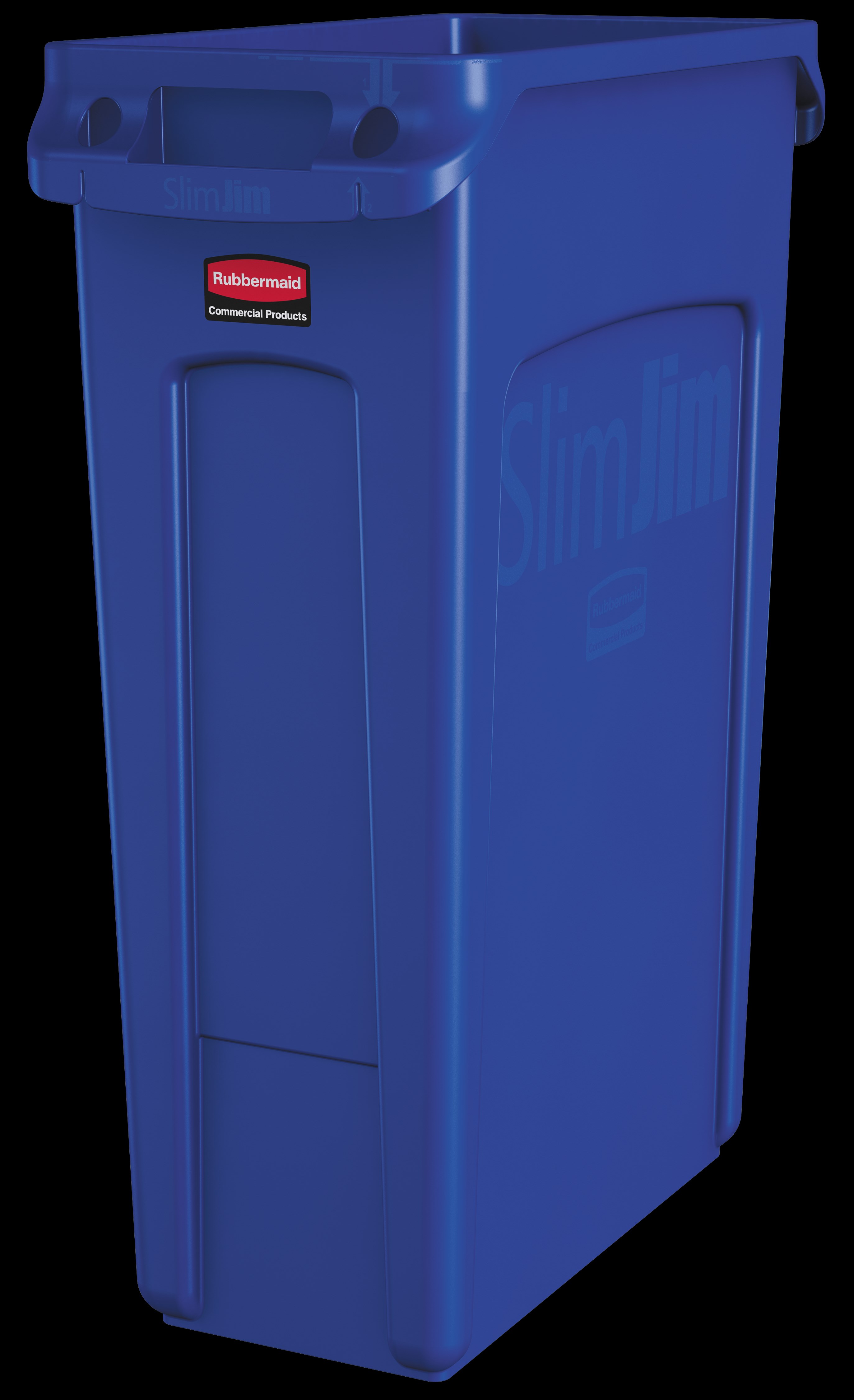 The Rubbermaid Commercial Slim Jim® containers with venting channels offer uncompromised performance in constrained spaces.
