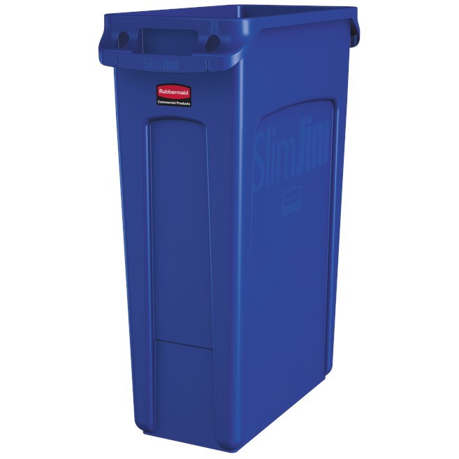 The Rubbermaid Commercial Slim Jim® containers with venting channels offer uncompromised performance in constrained spaces.