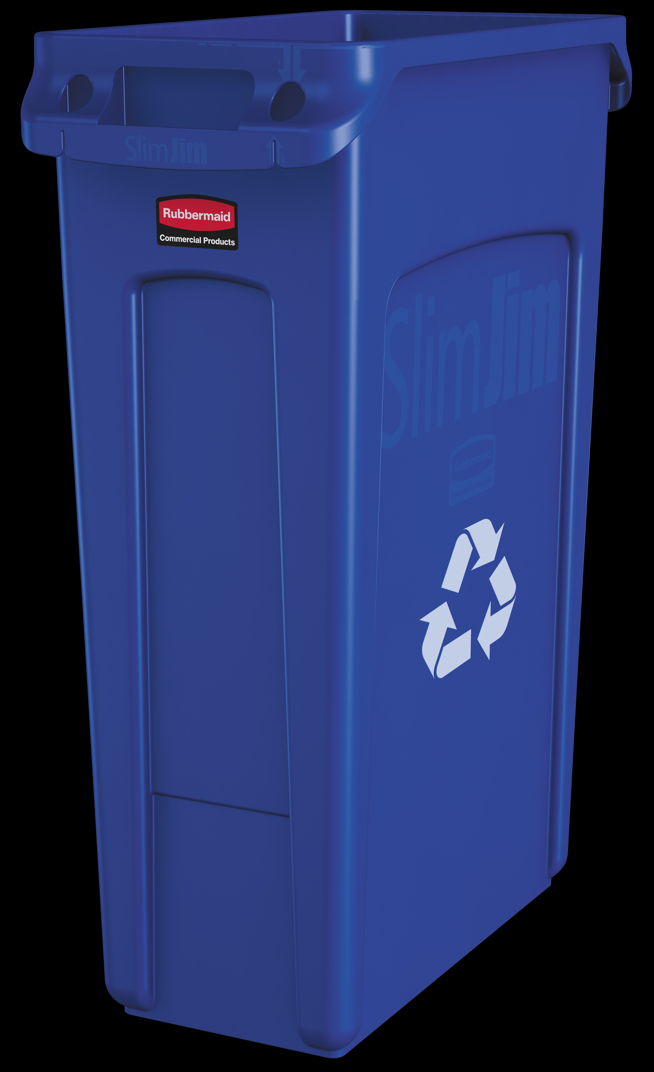 Vented Slim Jim® Recycling 23 Gal Blue