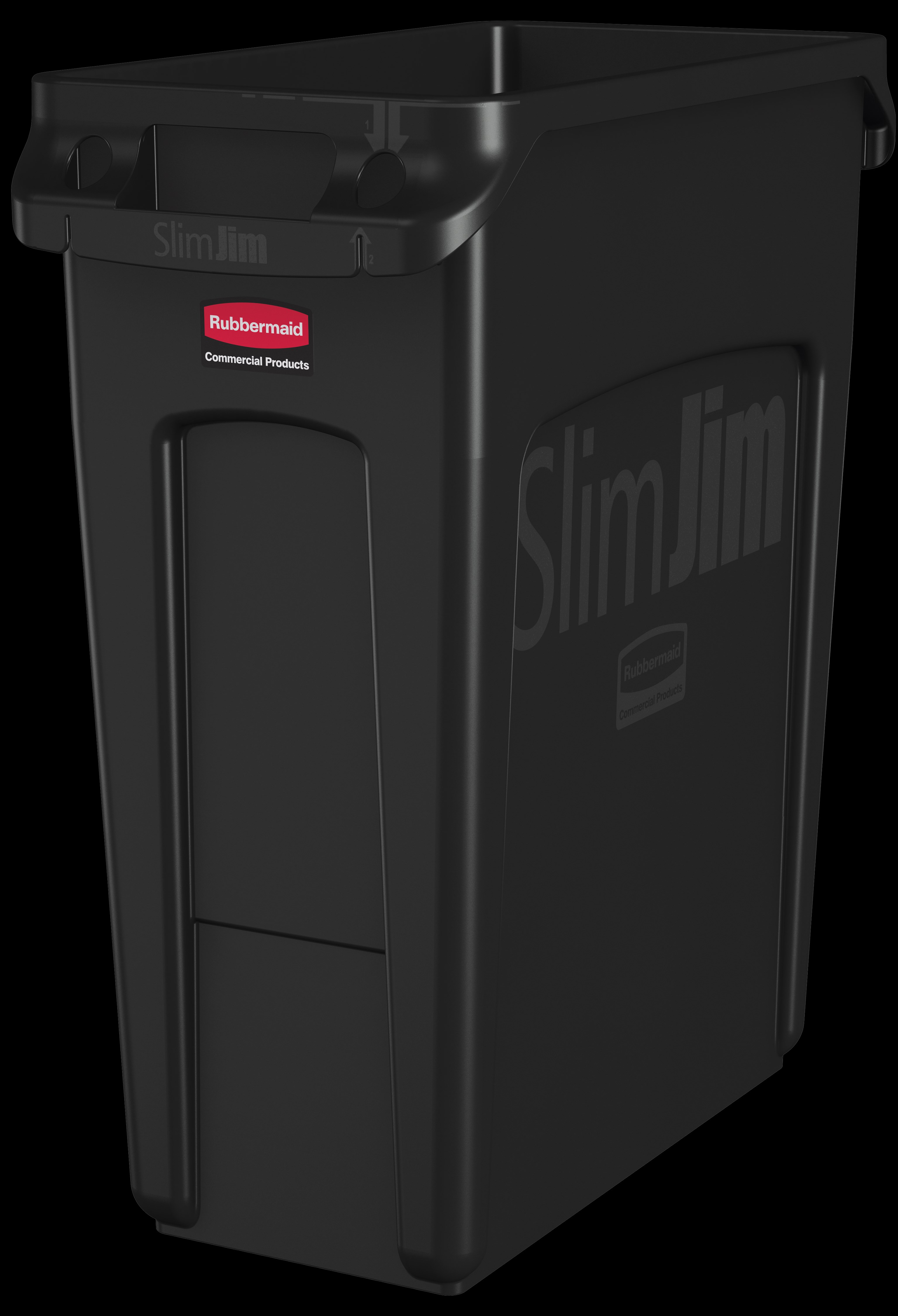 The Rubbermaid Commercial Slim Jim® containers with venting channels offer uncompromised performance in constrained spaces.