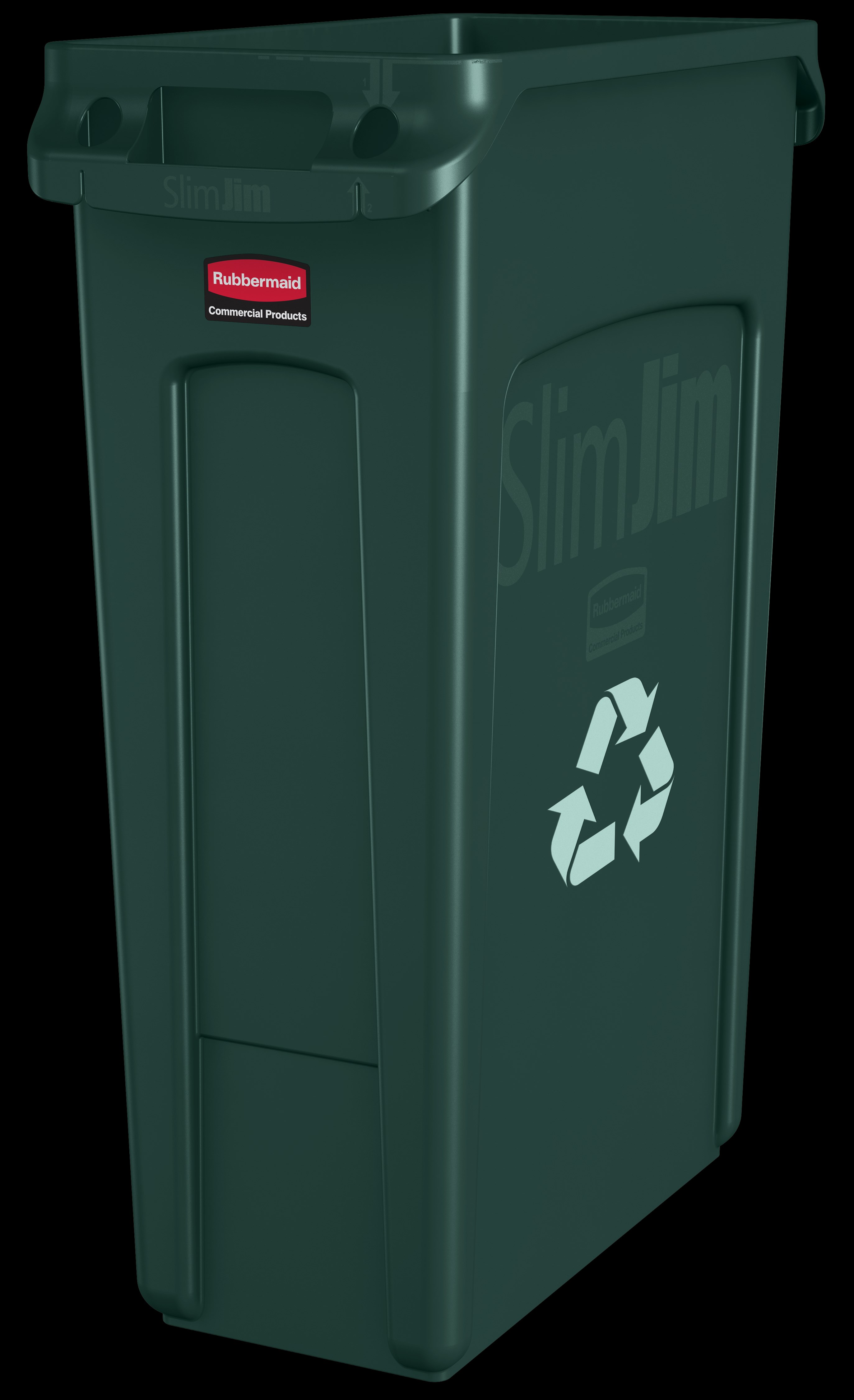 Vented Slim Jim® Recycling 87L Green
