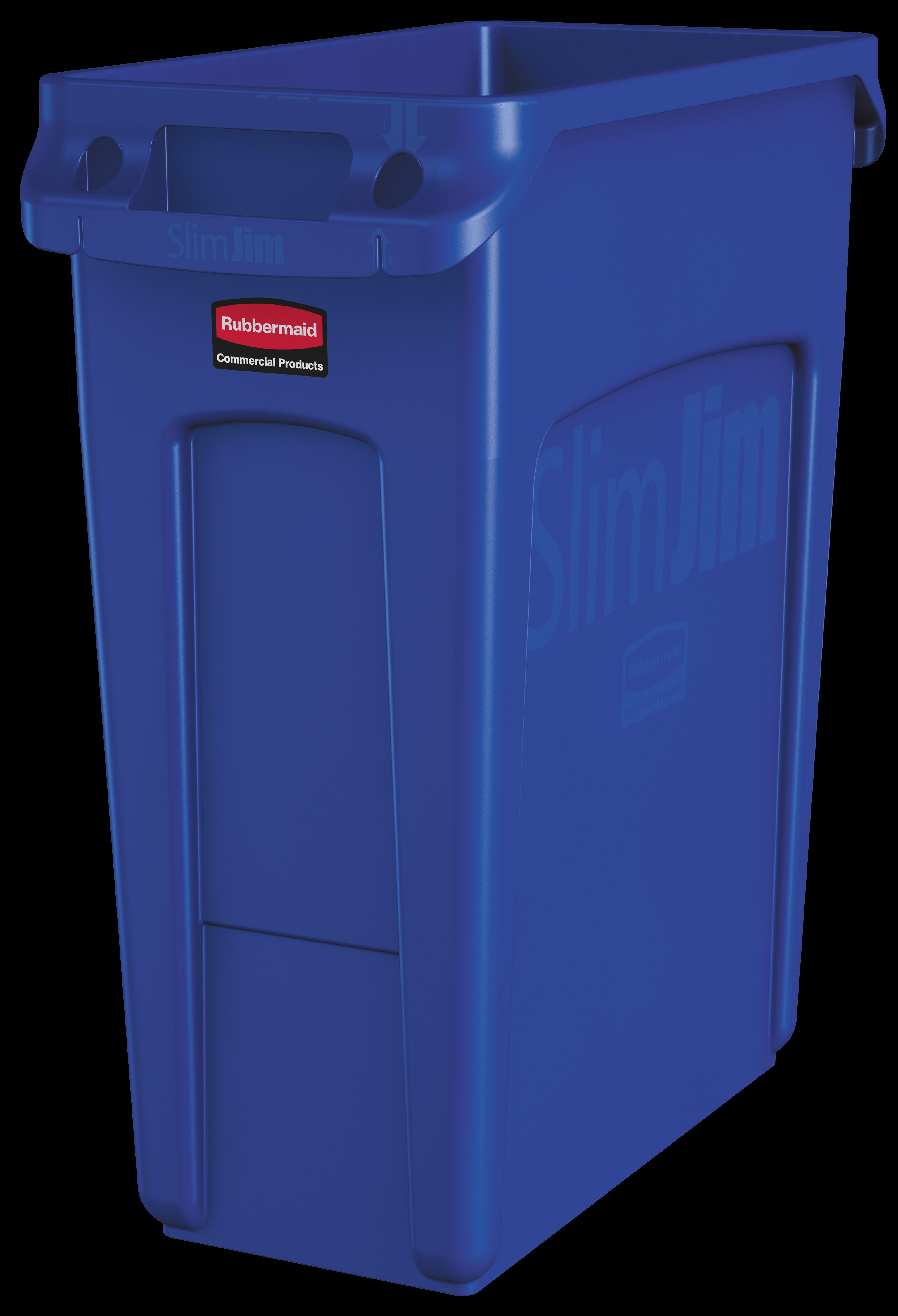 The Rubbermaid Commercial Slim Jim® containers with venting channels offer uncompromised performance in constrained spaces.