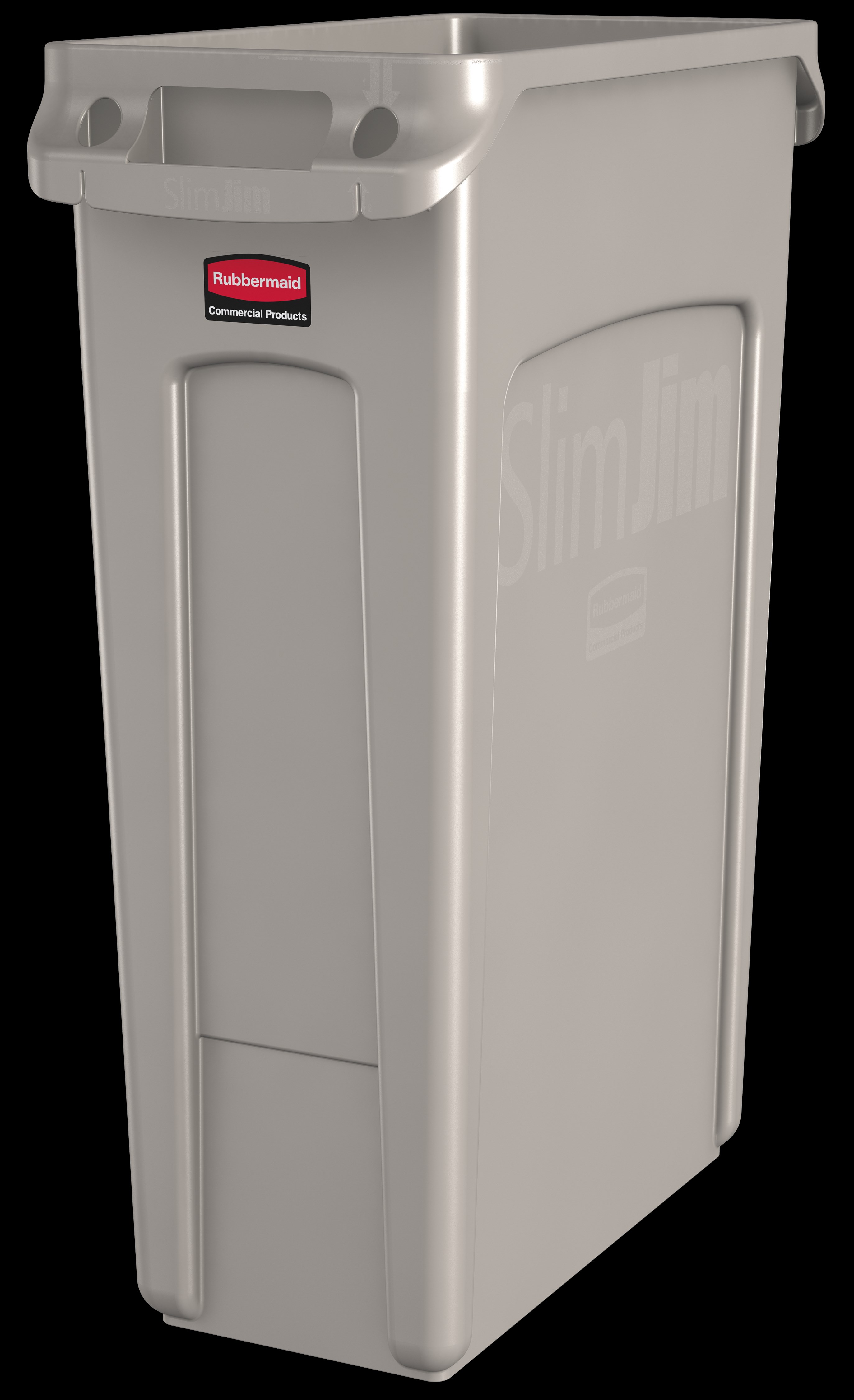 The Rubbermaid Commercial Slim Jim® containers with venting channels offer uncompromised performance in constrained spaces.