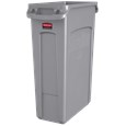 The Rubbermaid Commercial Slim Jim® containers with venting channels offer uncompromised performance in constrained spaces.