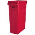 De Rubbermaid Commercial Slim Jim containers met luchtsleuven bieden compromisloze prestaties in nauwe ruimtes.