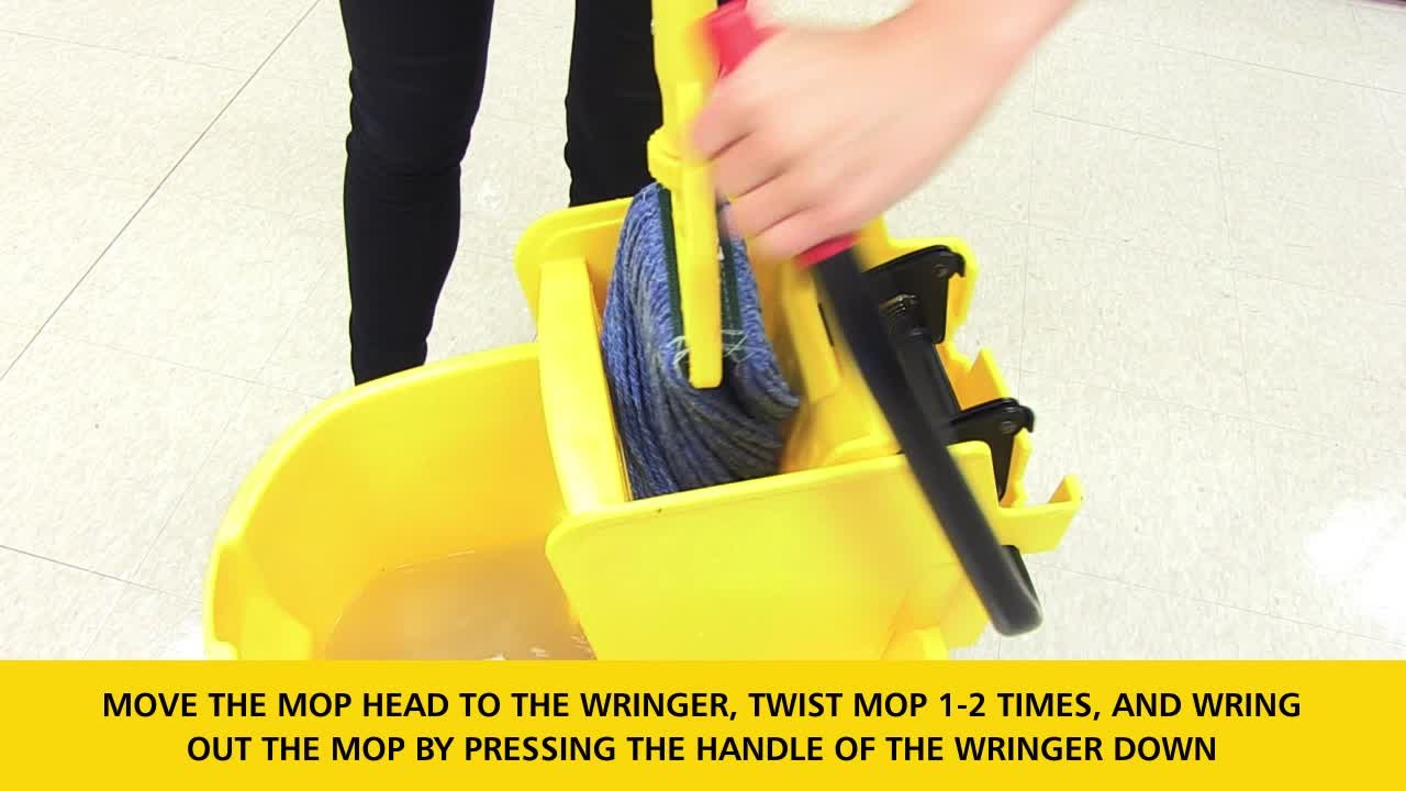 Learn the best and most efficient way to wring a mop.