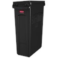 De Rubbermaid Commercial Slim Jim containers met luchtsleuven bieden compromisloze prestaties in beperkte ruimtes.
