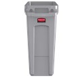 The Rubbermaid Commercial Slim Jim® containers with venting channels offer uncompromised performance in constrained spaces.