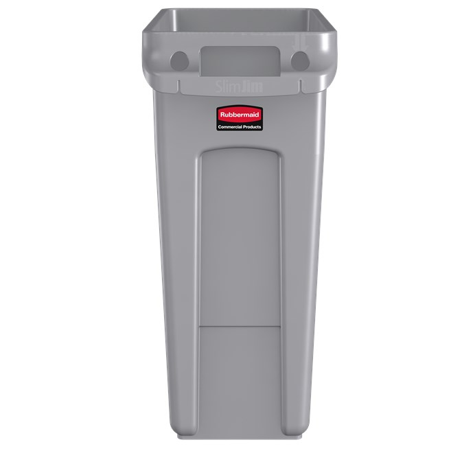 The Rubbermaid Commercial Slim Jim® containers with venting channels offer uncompromised performance in constrained spaces.