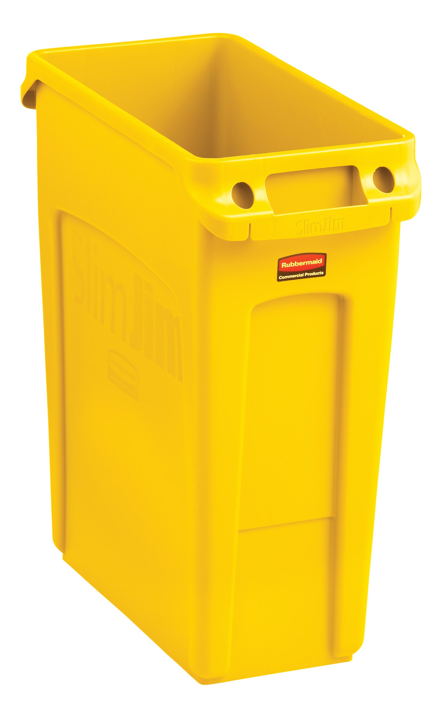 The Rubbermaid Commercial Slim Jim® containers with venting channels offer uncompromised performance in constrained spaces.