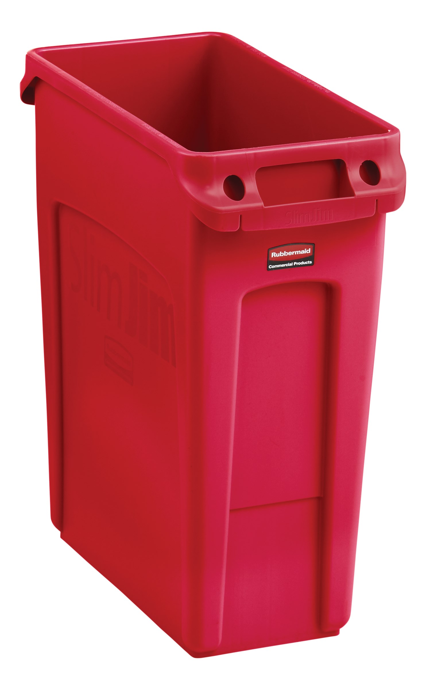 The Rubbermaid Commercial Slim Jim® containers with venting channels offer uncompromised performance in constrained spaces.