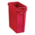 The Rubbermaid Commercial Slim Jim® containers with venting channels offer uncompromised performance in constrained spaces.