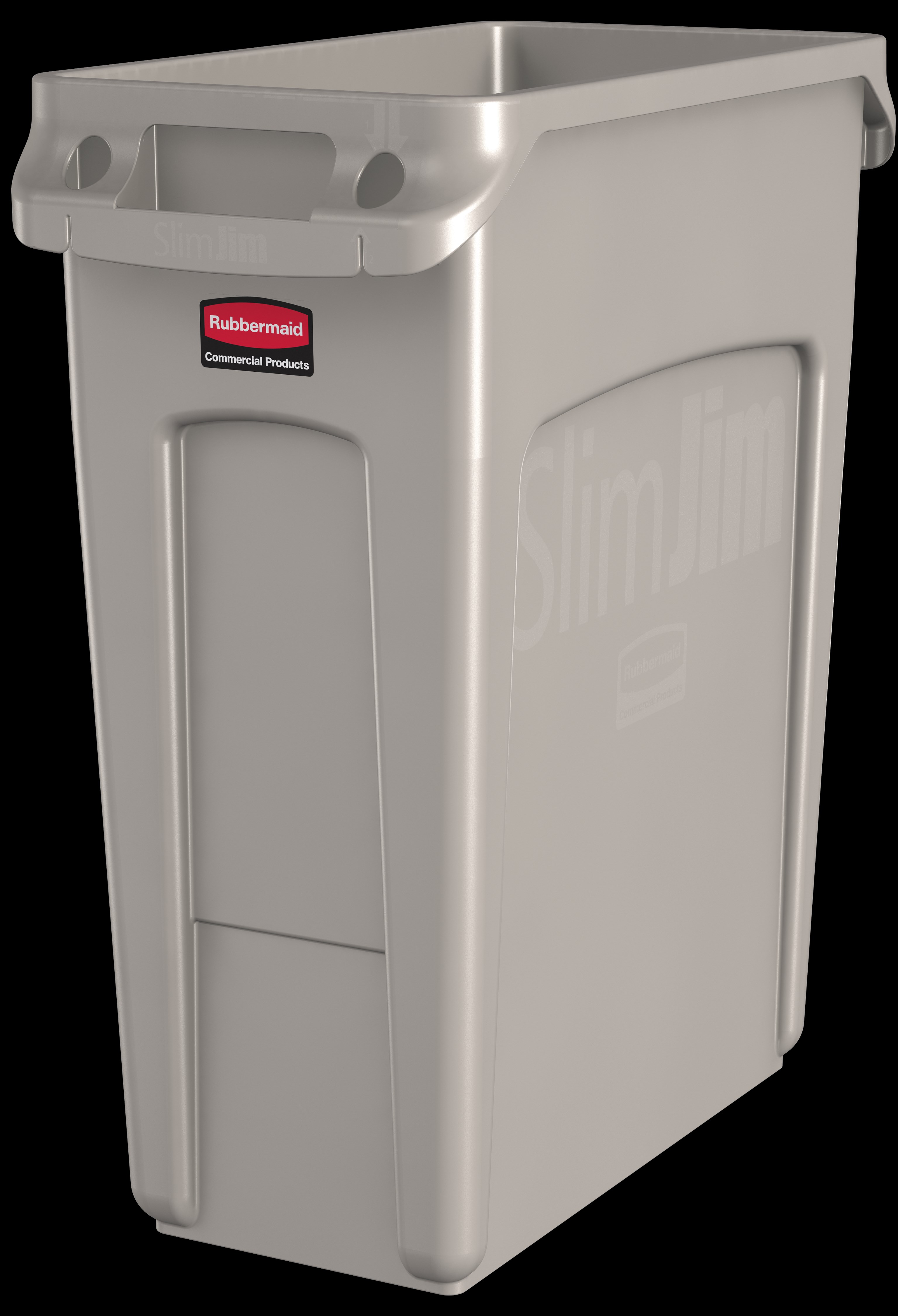 The Rubbermaid Commercial Slim Jim® containers with venting channels offer uncompromised performance in constrained spaces.