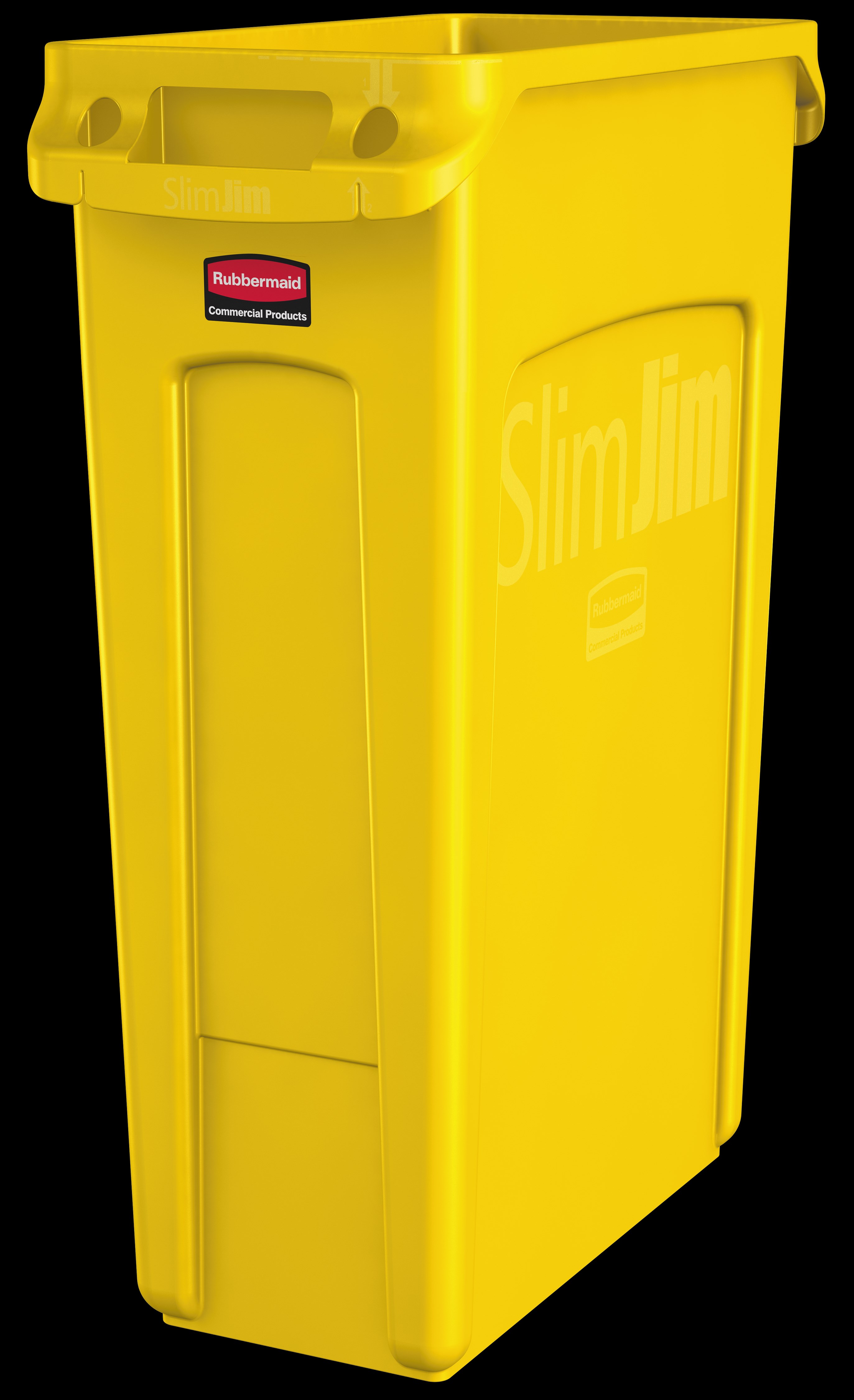 The Rubbermaid Commercial Slim Jim® containers with venting channels offer uncompromised performance in constrained spaces.