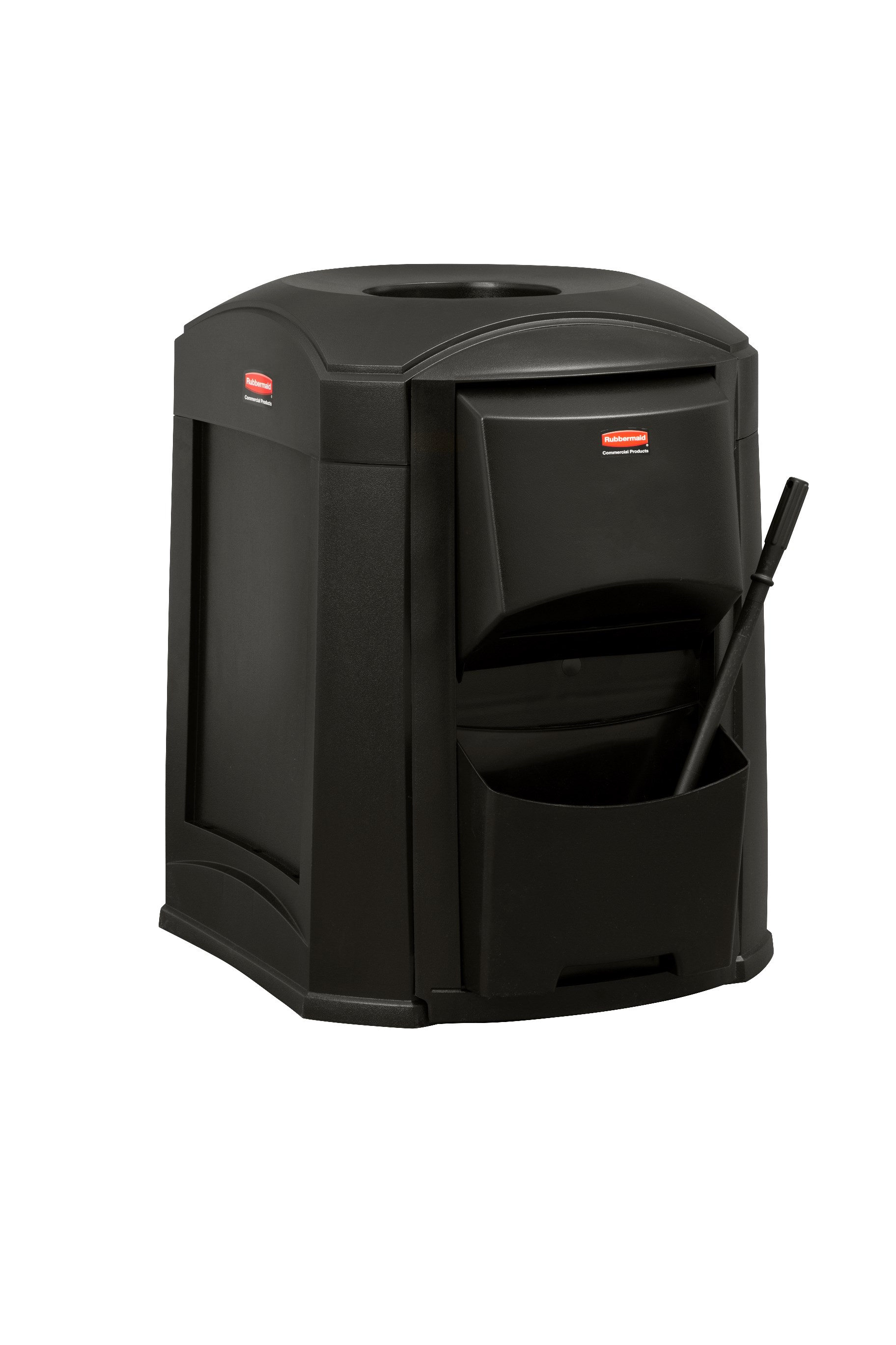 The Window Wash Kit easily hooks into waste receptacles for seamless integration. Compatible with the Landmark® Series Gas Stations & Store Front Containers (FG9W0200, FG9W0300).