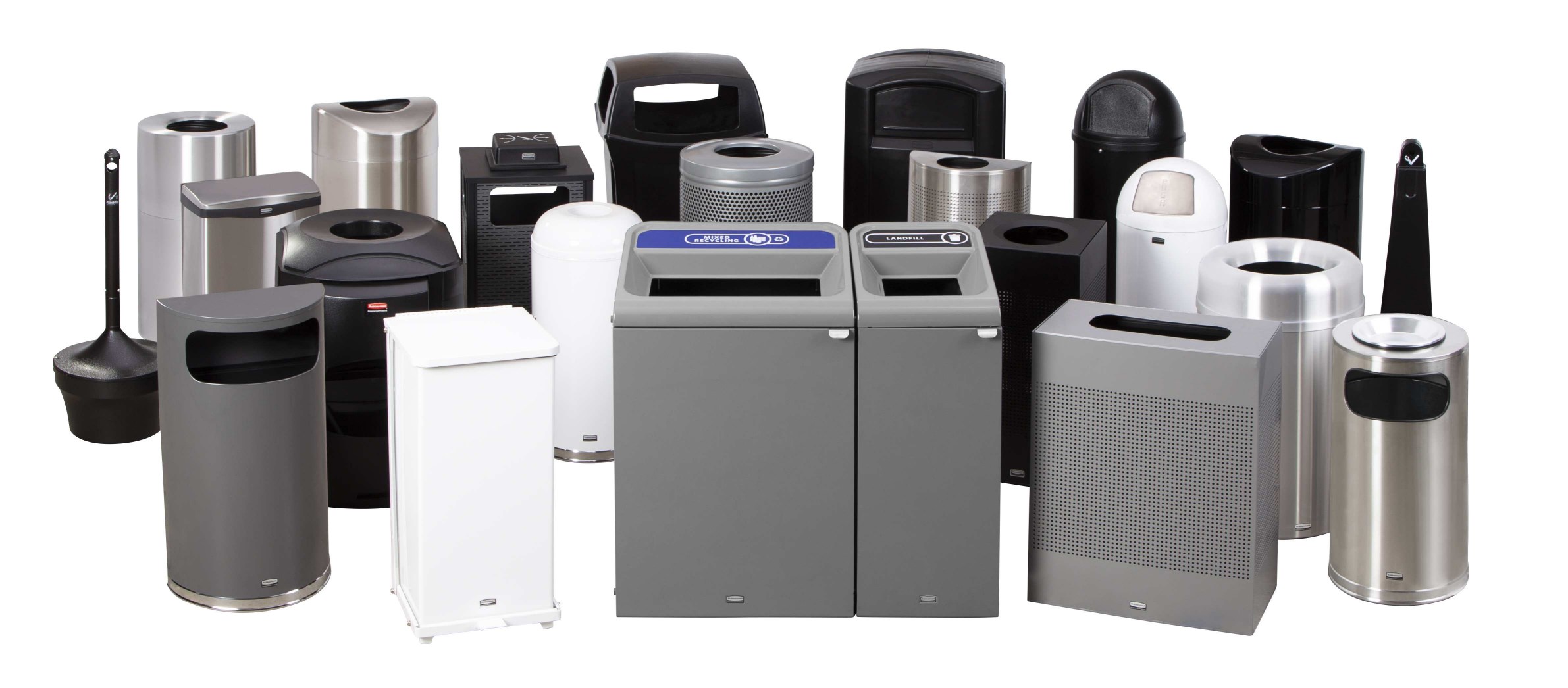 The Dimension Series 38 Gallon FGR38 Decorative Outdoor Waste Container is made from heavy-gauge, fire-safe steel designed to stand up to heavy use and harsh weather conditions while providing years of reliable outdoor service