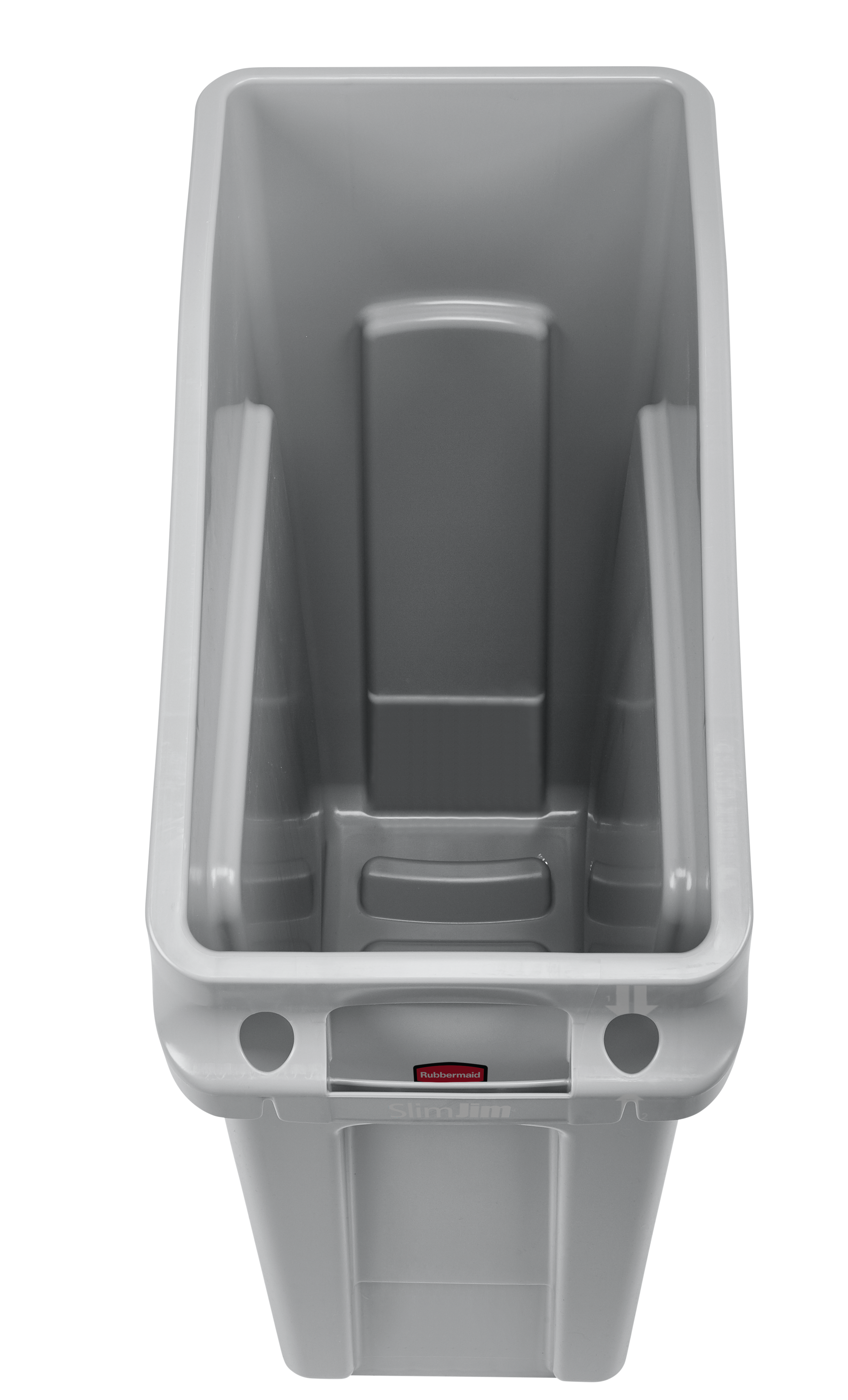 I bidoni Slim Jim® Rubbermaid Commercial da collocare sotto la postazione di lavoro sono una soluzione creata espressamente per gettare in maniera efficiente i rifiuti sotto le postazioni.