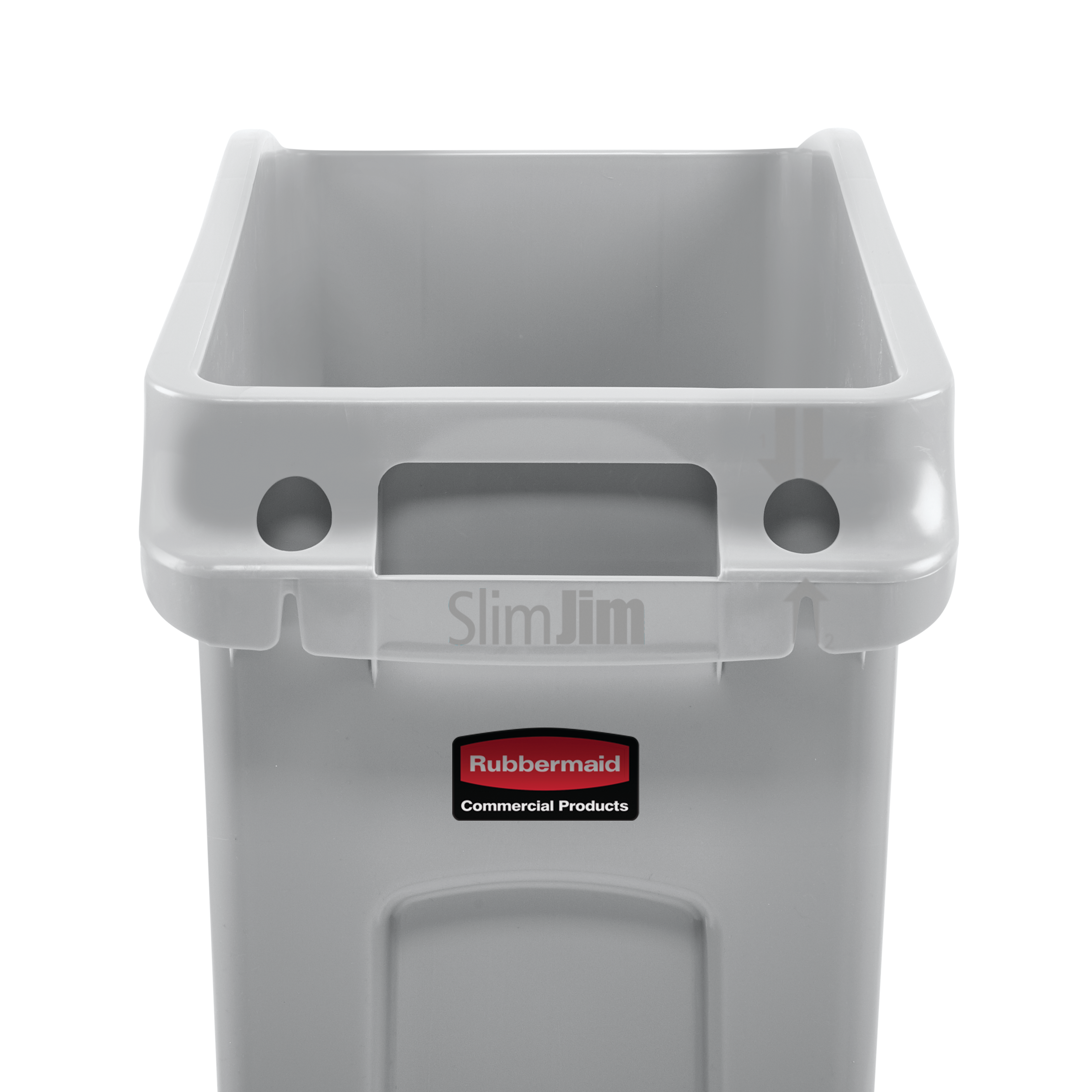 I bidoni Slim Jim® Rubbermaid Commercial da collocare sotto la postazione di lavoro sono una soluzione creata espressamente per gettare in maniera efficiente i rifiuti sotto le postazioni.