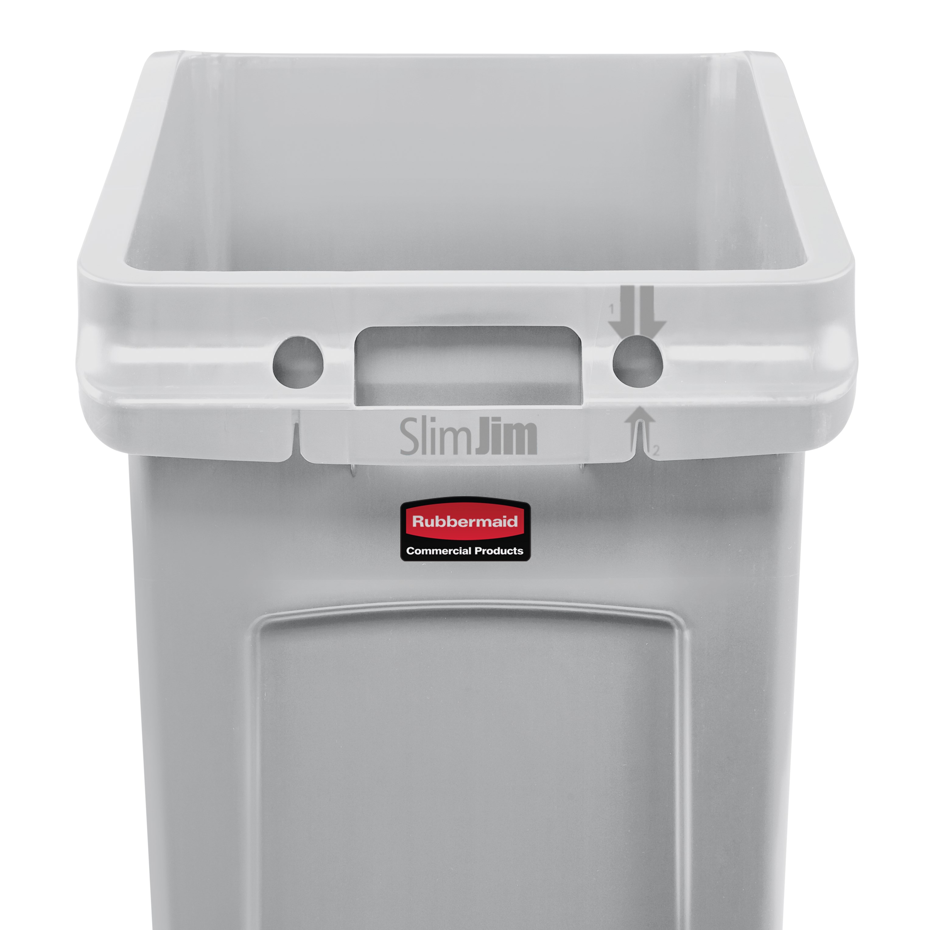 The Rubbermaid Commercial Slim Jim® Under-Counter containers are a purpose-built solution for space efficient waste disposal under the counter.
