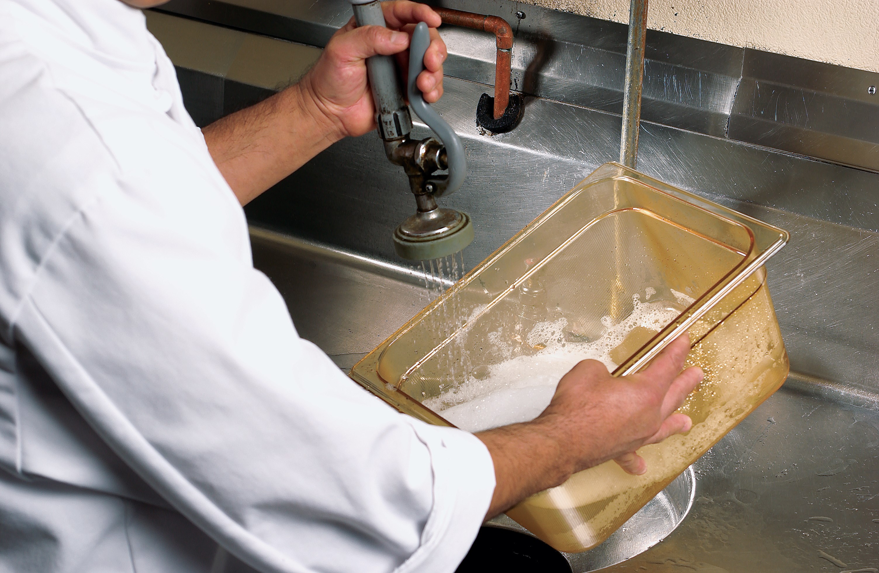 Heavy Duty Hot food pans in industry standard, gastronorm sizes.  Steam table and microwave safe