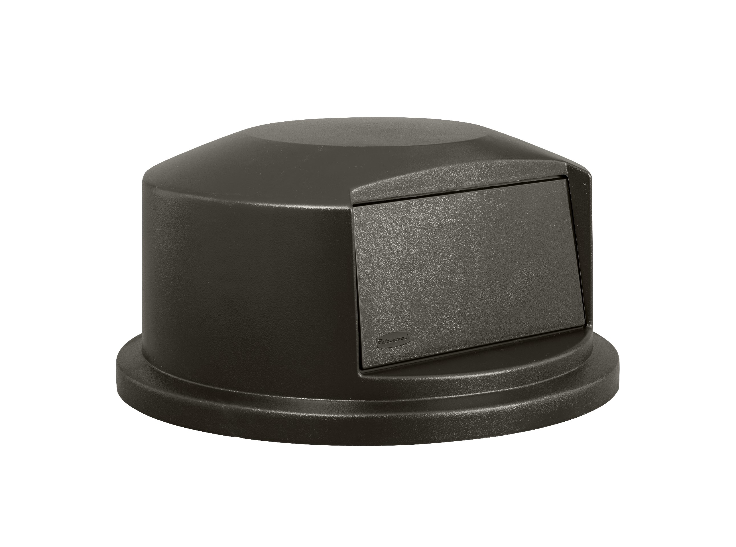 Rubbermaid Commercial Vented BRUTE® Dome Top Lidは、スナップロック式でぴったりフィット。スプリングドアでゴミ捨てが簡単で、虫の侵入も防ぎます。