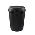 The Atrium® Classic Container with Funnel Top is a heavy-duty plastic container with an attractive open-top style for hygienic waste disposal.