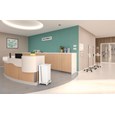 The Defenders® decorative refuse container is an ideal waste receptacle for hospitals, doctor’s offices and other healthcare facilities. The step-on foot pedal enables hands-free operation, while the smooth surfaces are easy to clean.