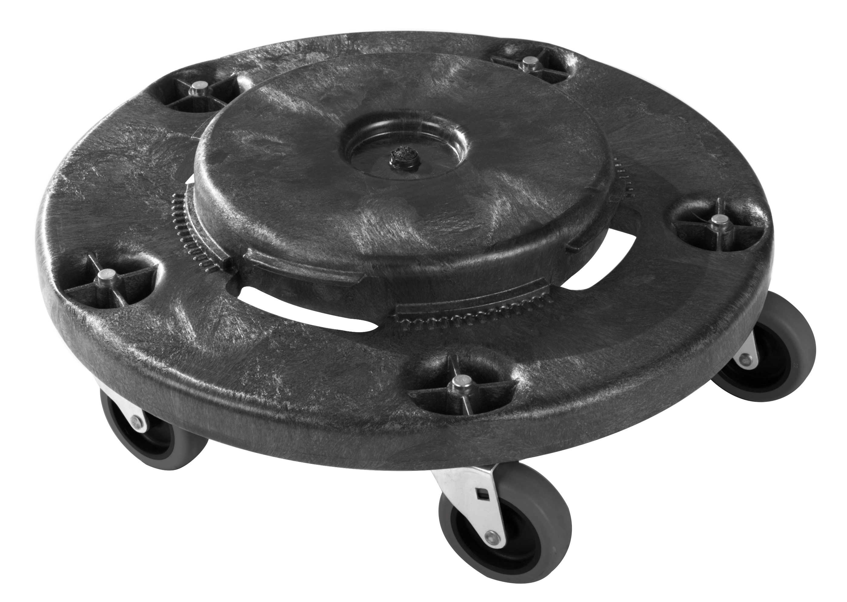 The Rubbermaid Commercial BRUTE® Dolly provides easy mobility and maneuverability when collecting and transporting heavy loads.